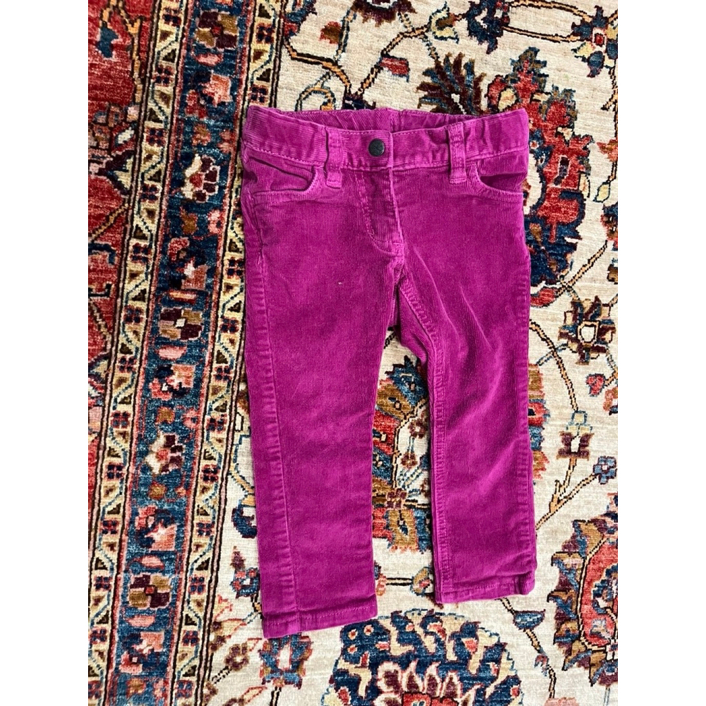 Hanna Andersson Toddler Pants 90cm 3 US Fuchsia Corduroy Stretch Cotton Fall